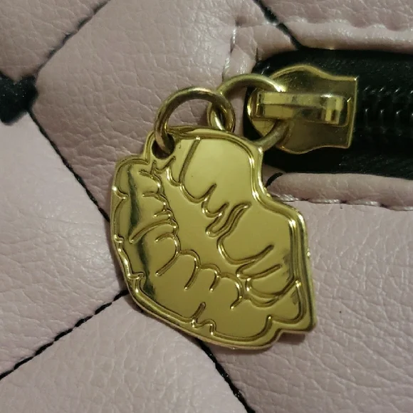 Betsey Johnson Pink Quilted Backpack with Leopard Print - Picture 3 of 5